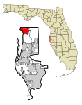 Pinellas County Florida Incorporated and Unincorporated areas Tarpon Springs Highlighted